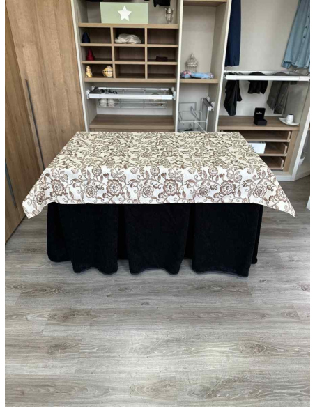 Conjunto Doble Grueso 10 Pliegues Negro con Tapete Planta