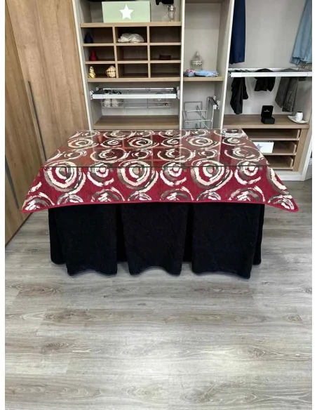 Conjunto Doble Grueso 10 Pliegues Negro con Tapete Eclipse