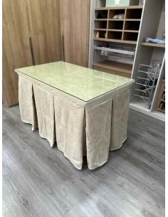 Ropa de Mesa Camilla Doble Grueso 10 Pliegues Beige