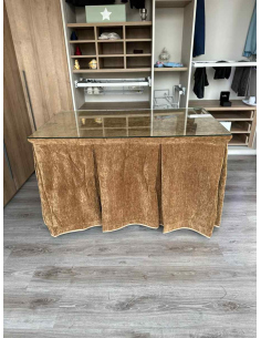 Ropa de Mesa Camilla Doble Grueso 10 Pliegues Café 2