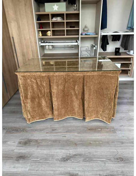 Ropa de Mesa Camilla Doble Grueso 10 Pliegues Café