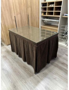 Ropa de Mesa Camilla Doble Grueso 10 Pliegues Chocolate