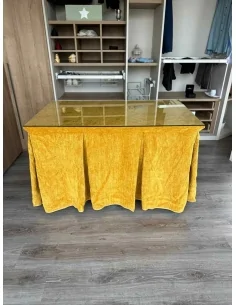 Ropa de Mesa Camilla Doble Grueso 10 Pliegues Mostaza 2