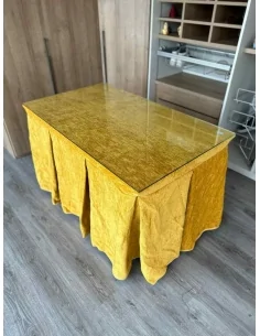 Ropa de Mesa Camilla Doble Grueso 10 Pliegues Mostaza