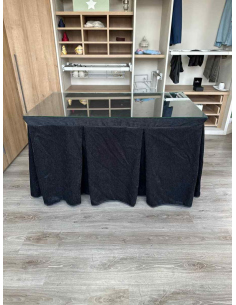 Ropa de Mesa Camilla Doble Grueso 10 Pliegues Negro 2