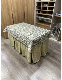Ropa de Mesa Camilla Doble Grueso 10 Pliegues Beige con Tapete Sena