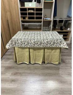 Ropa de Mesa Camilla Doble Grueso 10 Pliegues Beige con Tapete Sena 2