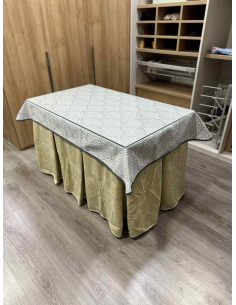 Ropa de Mesa Camilla Doble Grueso 10 Pliegues Beige con Tapete Sol