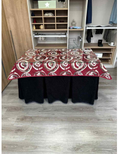 Ropa de Mesa Camilla Doble Grueso 10 Pliegues Negro con Tapete Eclipse 2