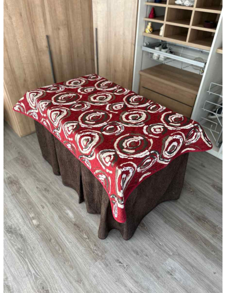 Conjunto Ropa Chenilla 8-10 Pliegues color Chocolate con Tapete Eclipse