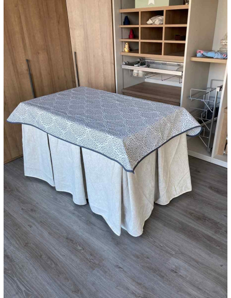 Conjunto Antimanchas Extragruesa Ultraeficiente Marfil con Tapete Sol