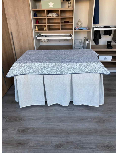 Conjunto Antimanchas Extragruesa Ultraeficiente Marfil con Tapete Sol