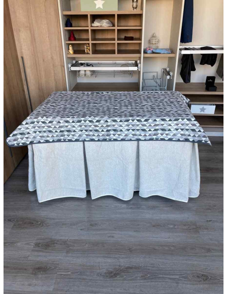 Conjunto Antimanchas Extragruesa Ultraeficiente Marfil con Tapete Sena