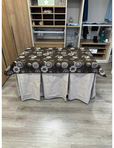 Conjunto Antimanchas Extragruesa Ultraeficiente Gris Claro con Tapete Mandala