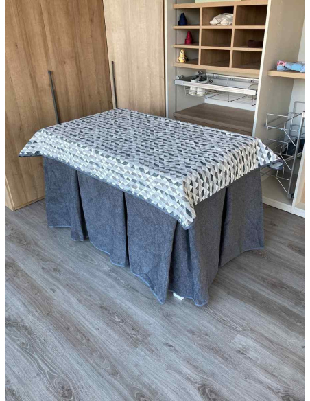 Conjunto Antimanchas Extragruesa Ultraeficiente Gris con Tapete Sena