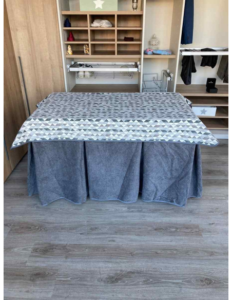 Conjunto Antimanchas Extragruesa Ultraeficiente Gris con Tapete Sena