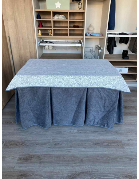 Conjunto Antimanchas Extragruesa Ultraeficiente Gris con Tapete Sol