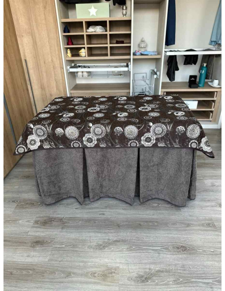 Conjunto Antimanchas Extragruesa Ultraeficiente Chocolate con Tapete Mandala