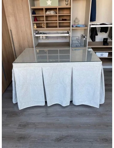 Falda Mesa Camilla Antimanchas Extragruesa Ultraeficiente Marfil Falda Mesa Camilla Antimanchas Extragruesa Ultraeficiente Marfil