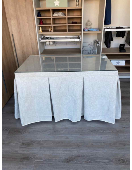 Falda Mesa Camilla Antimanchas Extragruesa Ultraeficiente Marfil