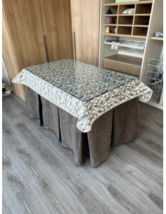 Falda Camilla Antimanchas Extragruesa Ultraeficiente Chocolate con Tapete Sena