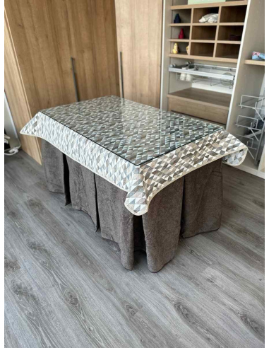 Falda Camilla Antimanchas Extragruesa Ultraeficiente Chocolate con Tapete Sena