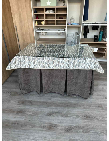 Falda Camilla Antimanchas Extragruesa Ultraeficiente Chocolate con Tapete Sena