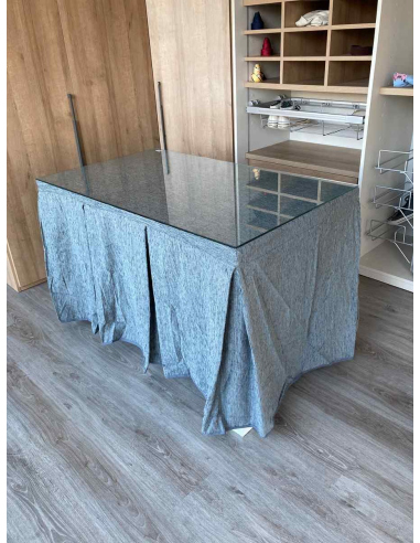 Ropa chenilla 8 pliegues color Gris