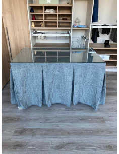 Ropa chenilla 8 pliegues color Gris 2