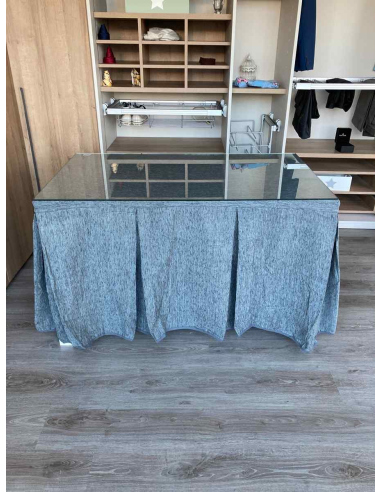 Ropa chenilla 8 pliegues color Gris