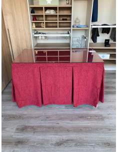 Ropa de mesa chenilla 8 pliegues color Rojo 2