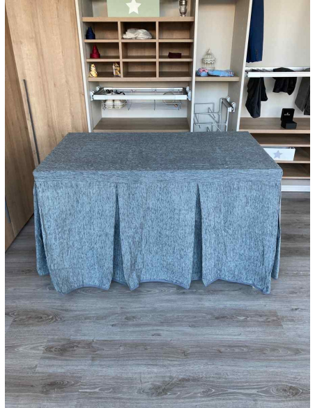 Conjunto Chenilla 8-10 Pliegues color Gris