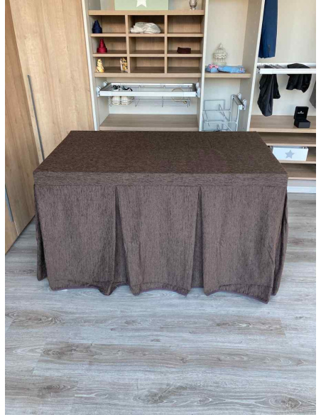 Conjunto Ropa Chenilla 8-10 Pliegues color Chocolate