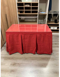 Ropa Chenilla 10 Pliegues color Rojo 2