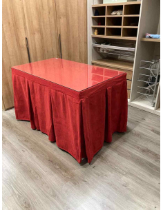 Ropa Chenilla 10 Pliegues color Rojo