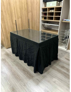 Ropa de Mesa Camilla Chenilla 10 Pliegues color Negro