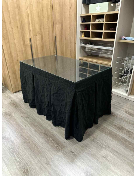 Ropa de Mesa Camilla Chenilla 10 Pliegues color Negro