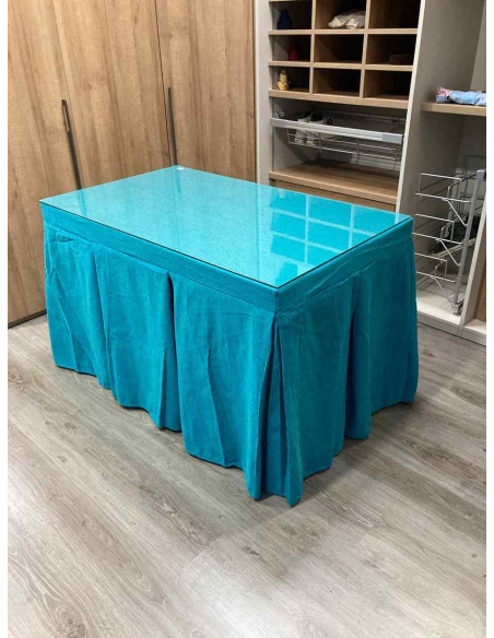 Ropa de Mesa Camilla Chenilla 10 Pliegues color Azul