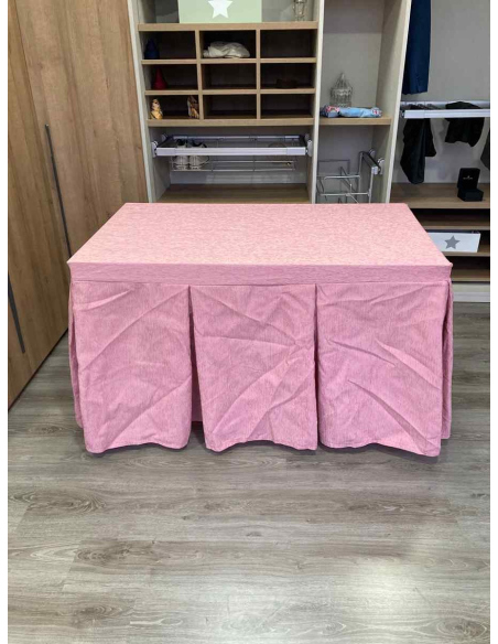 Conjunto Chenilla 8-10 Pliegues color Rosa Pastel