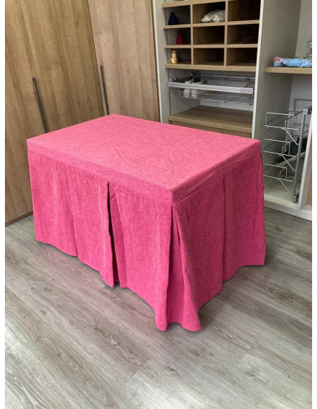 Conjunto Chenilla 8-10 Pliegues color Rosa Chicle