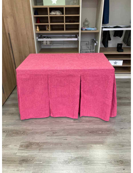 Conjunto Chenilla 8-10 Pliegues color Rosa Chicle