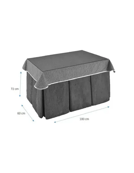 Ropa de Mesa Camilla Elegante 8-10 Pliegues Reforzada color Teja Multimedida