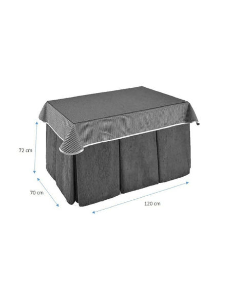 Ropa de Mesa Elegante 8-10 Pliegues Reforzada color Gris Multimedida