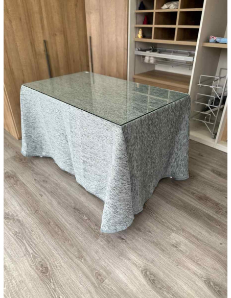 Conjunto Chenilla Sin Pliegues color Gris