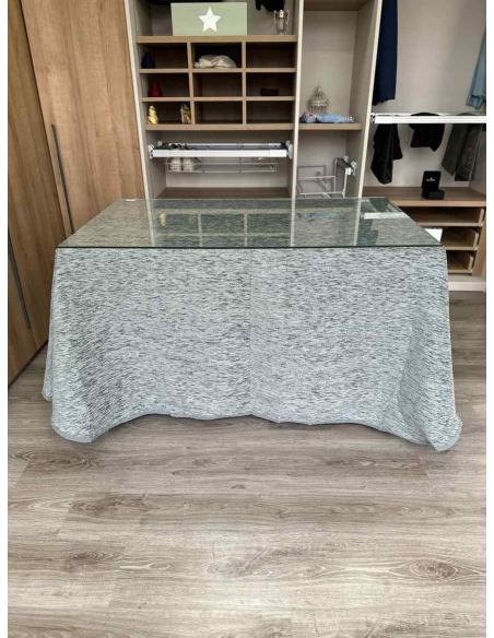 Conjunto Chenilla Sin Pliegues color Gris