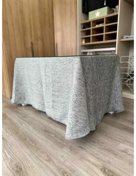 Conjunto Chenilla Sin Pliegues color Gris