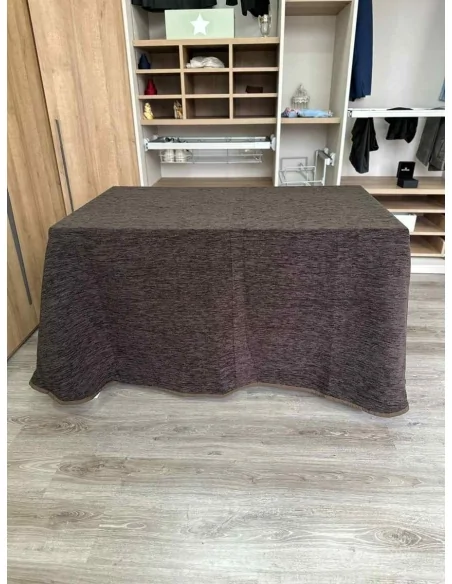 Conjunto Chenilla Sin Pliegues color Chocolate