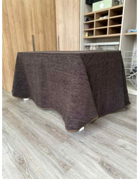 Conjunto Chenilla Sin Pliegues color Chocolate