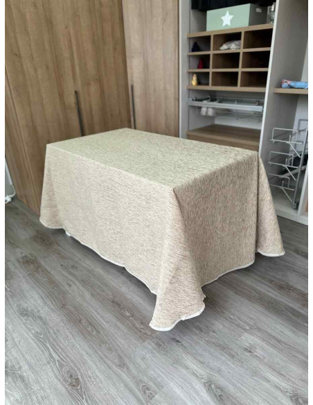 Conjunto Chenilla Sin Pliegues color Beige