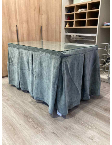 Ropa de Mesa Camilla Doble Grueso 10 Pliegues Gris